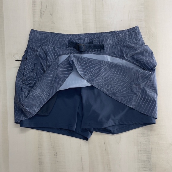KARI TRAA skirt short shorts printed blue workout tennis golf pickleball hiking - Picture 3 of 6